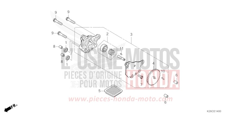 OIL PUMP for MSX GROM A MAT GUNPOWDER BLACK METALLIC (NH436) from 2024